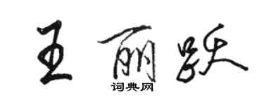 駱恆光王麗躍行書個性簽名怎么寫