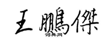 王正良王鵬傑行書個性簽名怎么寫