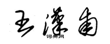 朱錫榮王漢甫草書個性簽名怎么寫