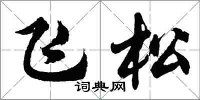 胡問遂飛松行書怎么寫