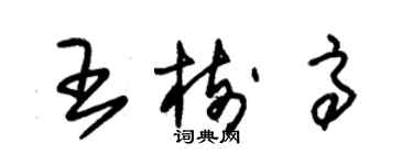 朱錫榮王樹高草書個性簽名怎么寫