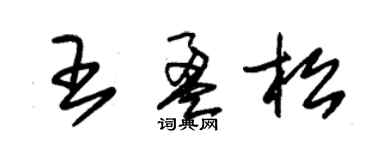 朱錫榮王盈松草書個性簽名怎么寫