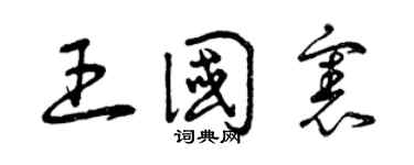 曾慶福王國憲草書個性簽名怎么寫