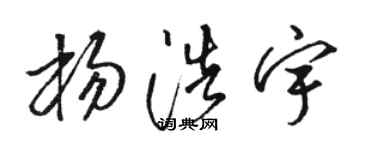 駱恆光楊浩宇草書個性簽名怎么寫