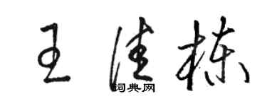 駱恆光王佳棟草書個性簽名怎么寫