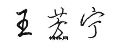 駱恆光王芳寧行書個性簽名怎么寫