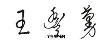 駱恆光王豐蔓草書個性簽名怎么寫