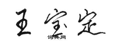 駱恆光王寶定行書個性簽名怎么寫