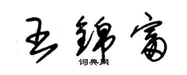 朱錫榮王錦富草書個性簽名怎么寫