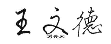 駱恆光王文德行書個性簽名怎么寫