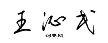 梁錦英王沁民草書個性簽名怎么寫