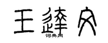 曾慶福王達文篆書個性簽名怎么寫