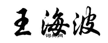 胡問遂王海波行書個性簽名怎么寫