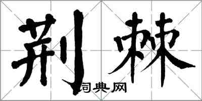 翁闓運荊棘楷書怎么寫