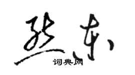 駱恆光熊東草書個性簽名怎么寫