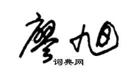 朱錫榮廖旭草書個性簽名怎么寫