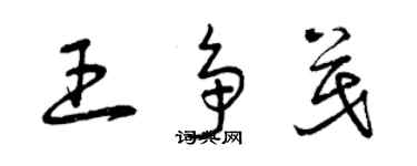 曾慶福王爭茂草書個性簽名怎么寫