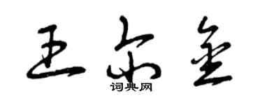 曾慶福王爾金草書個性簽名怎么寫