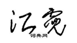 朱錫榮江霓草書個性簽名怎么寫