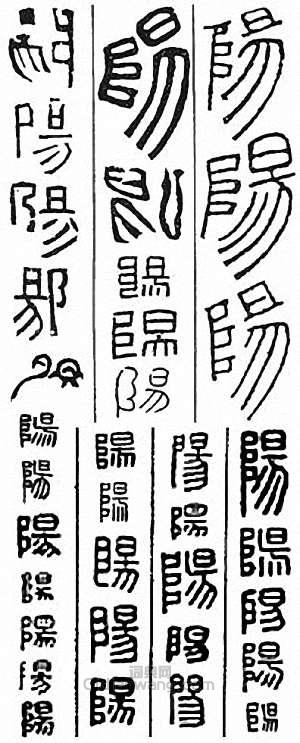 金石大字典的篆刻印章陽