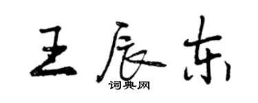 曾慶福王辰東行書個性簽名怎么寫