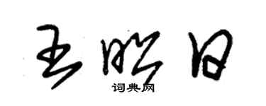 朱錫榮王昭日草書個性簽名怎么寫