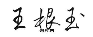 駱恆光王根玉行書個性簽名怎么寫