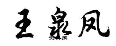 胡問遂王泉鳳行書個性簽名怎么寫