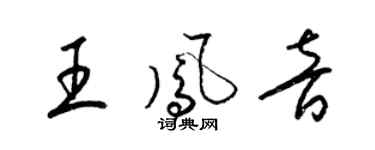 梁錦英王鳳音草書個性簽名怎么寫