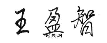 駱恆光王盈智行書個性簽名怎么寫