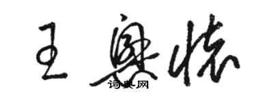 駱恆光王興懷草書個性簽名怎么寫