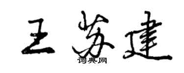 曾慶福王蘇建行書個性簽名怎么寫