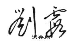 駱恆光劉霞草書個性簽名怎么寫