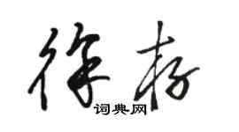 駱恆光徐存草書個性簽名怎么寫