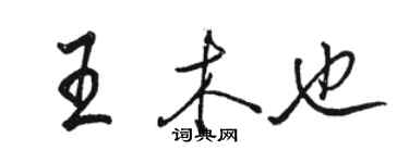 駱恆光王木也行書個性簽名怎么寫