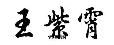 胡問遂王紫霄行書個性簽名怎么寫