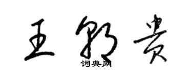 梁錦英王朝貴草書個性簽名怎么寫