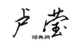 駱恆光盧瑩行書個性簽名怎么寫