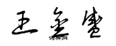 曾慶福王金盛草書個性簽名怎么寫