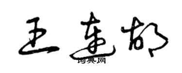 曾慶福王連胡草書個性簽名怎么寫