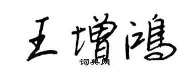 王正良王增鴻行書個性簽名怎么寫