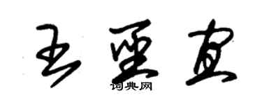 朱錫榮王聖宜草書個性簽名怎么寫