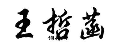 胡問遂王哲菡行書個性簽名怎么寫