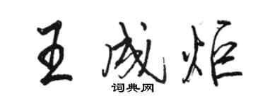 駱恆光王成炬行書個性簽名怎么寫