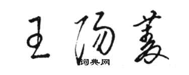 駱恆光王陽菱草書個性簽名怎么寫