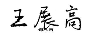 曾慶福王展高行書個性簽名怎么寫