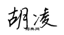 王正良胡凌行書個性簽名怎么寫