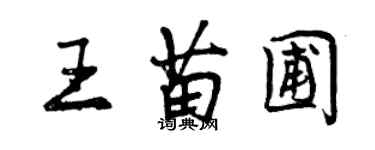 曾慶福王苗圃行書個性簽名怎么寫