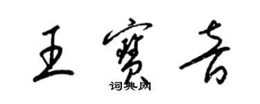 梁錦英王寶音草書個性簽名怎么寫