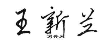 駱恆光王新蘭行書個性簽名怎么寫